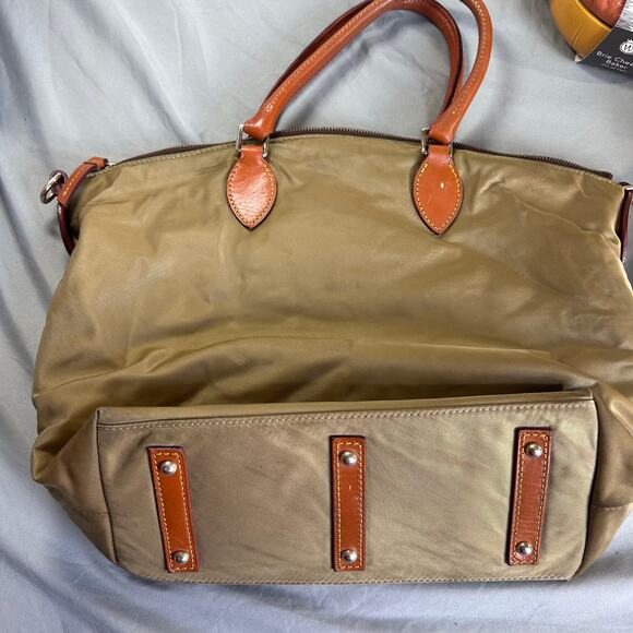 Dooney & Bourke Nylon Large Pocket Satchel with Leather Trim - Picture 6 of 9